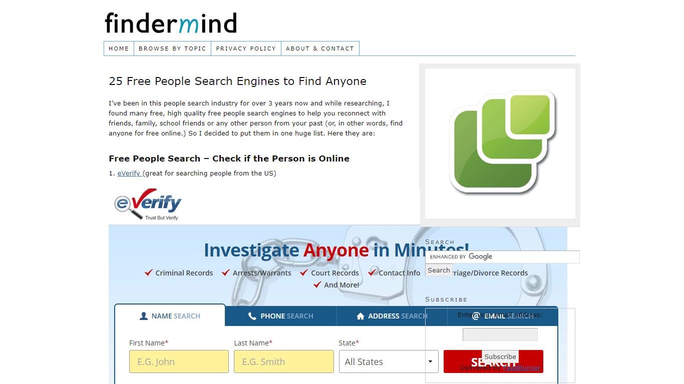 25 Free People Search Engines to Find Anyone - findermind.com